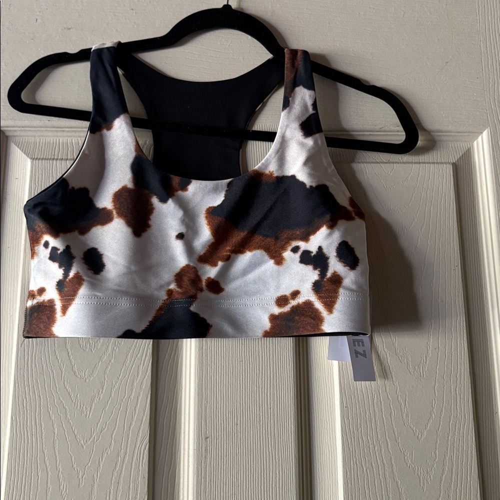 Terez Cow Print Sports Bra - Picture 2 of 3